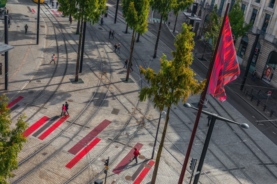 Topotek1, Porte Jeune, urban scenography, Mulhouse, France, 2014