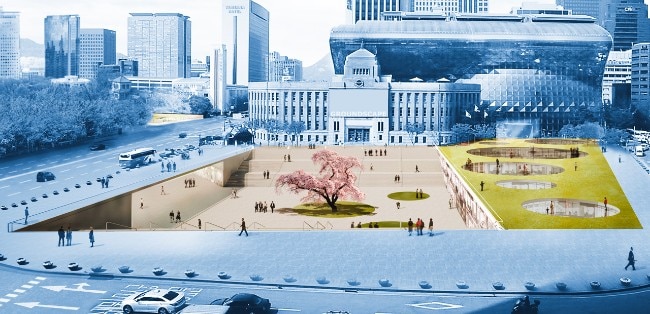 Dominique Perrault Architectes, Groundscape fictions - Seoul image © DPA