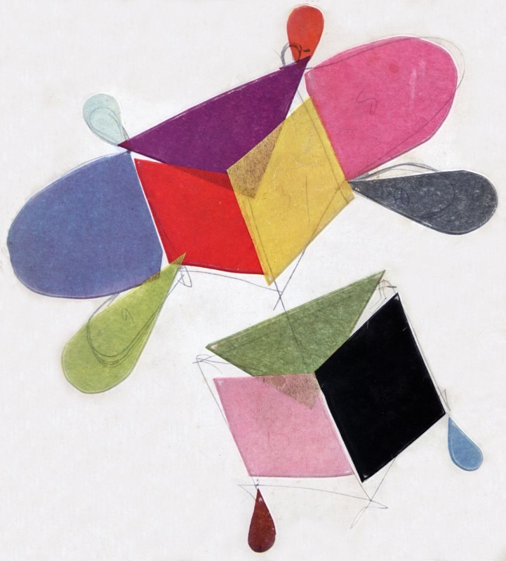 Charles e Ray Eames, Collage-progetto per un aquilone, 1950. © Eames Office LLC