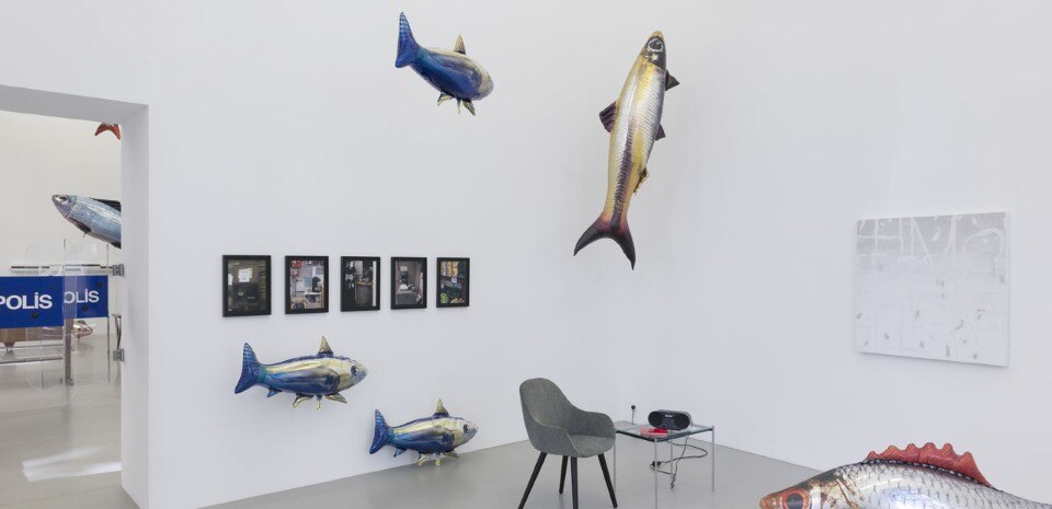 “Schreibtischuhr”, vista dell’installazione