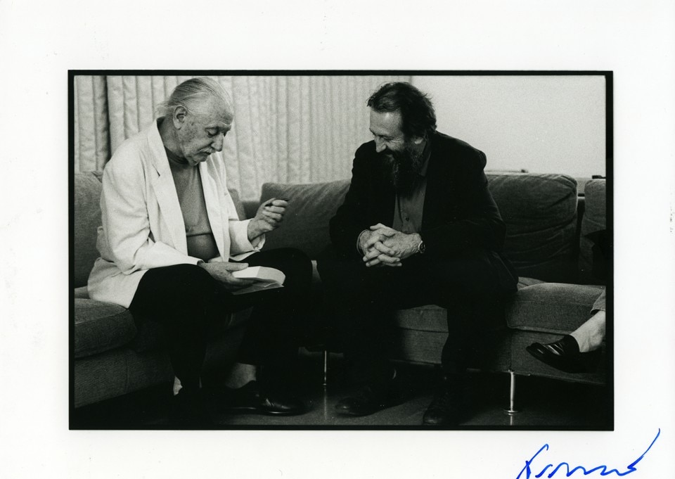 Michele De Lucchi and Ettore Sottsass, 2003. Photo Giuseppe Varchetta