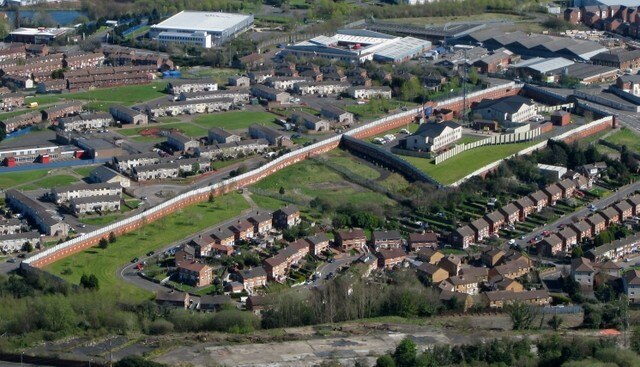 The Belfast "peace lines" in Northern Ireland