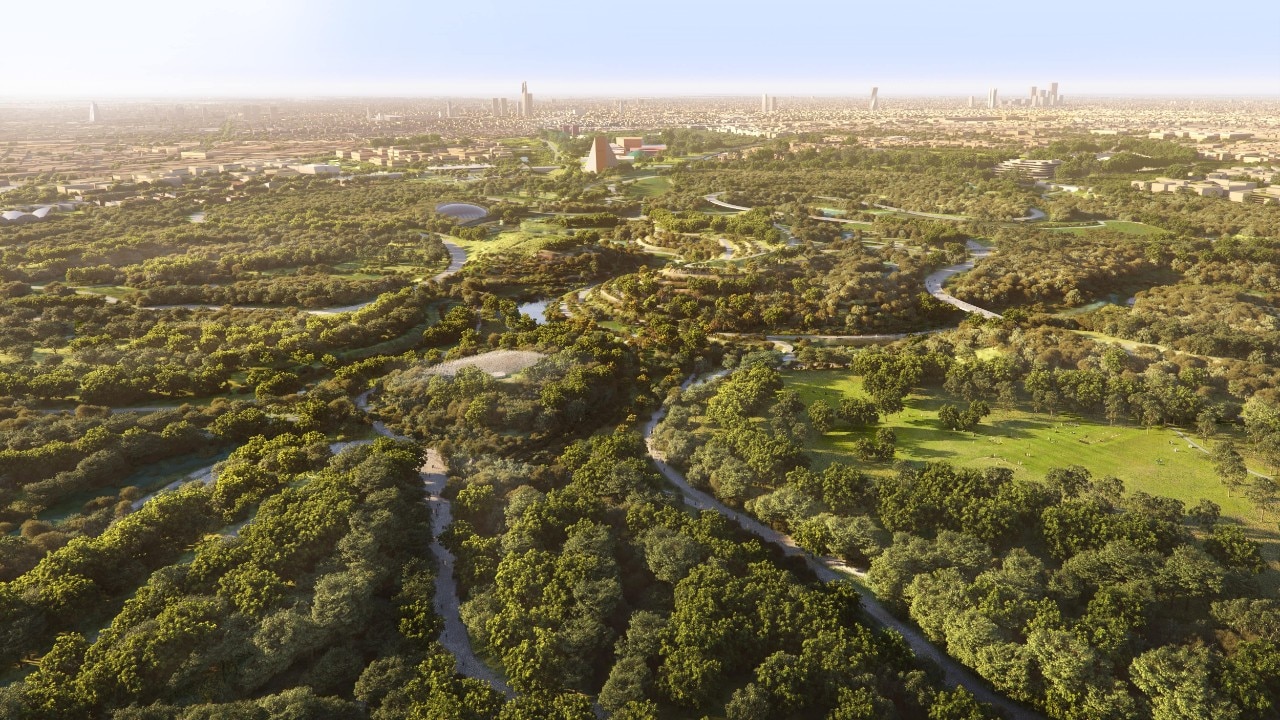 A city-sized park is emerging in the heart of Saudi Arabia’s desert