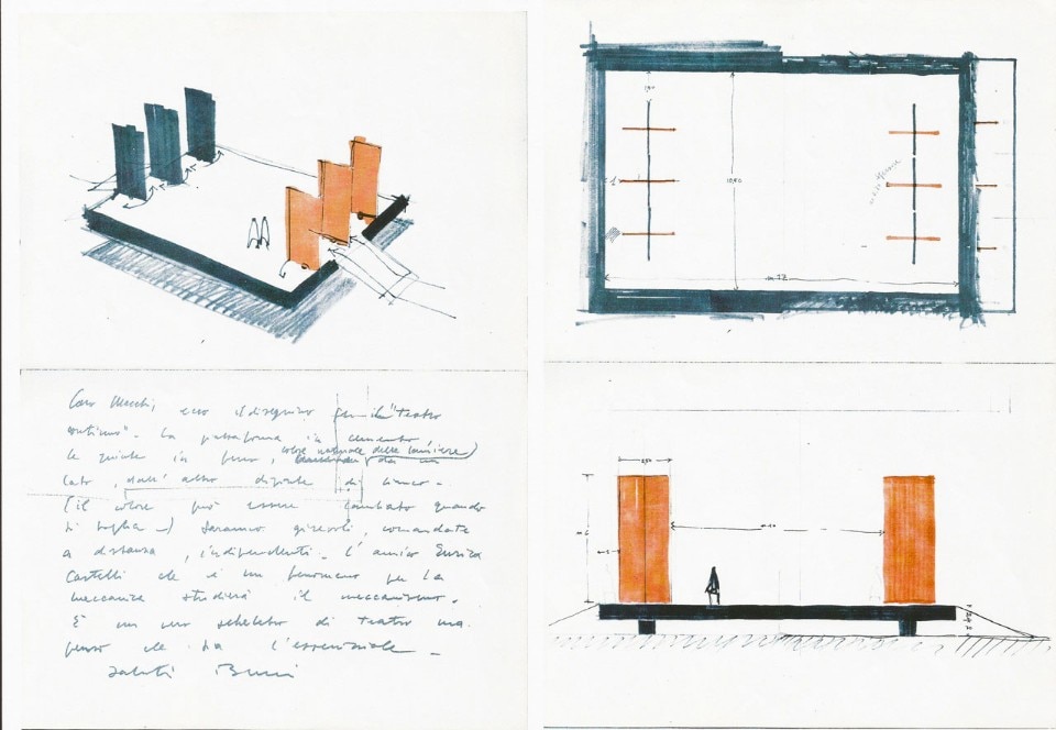 Alberto Burri, sketches for the <i>Teatro Continuo</i>, 1973