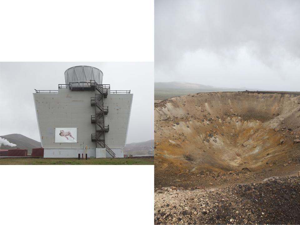 Judy Natal <i>Future Perfect 2030 Baby and Power Plant</i> and <i>Crater</i>.