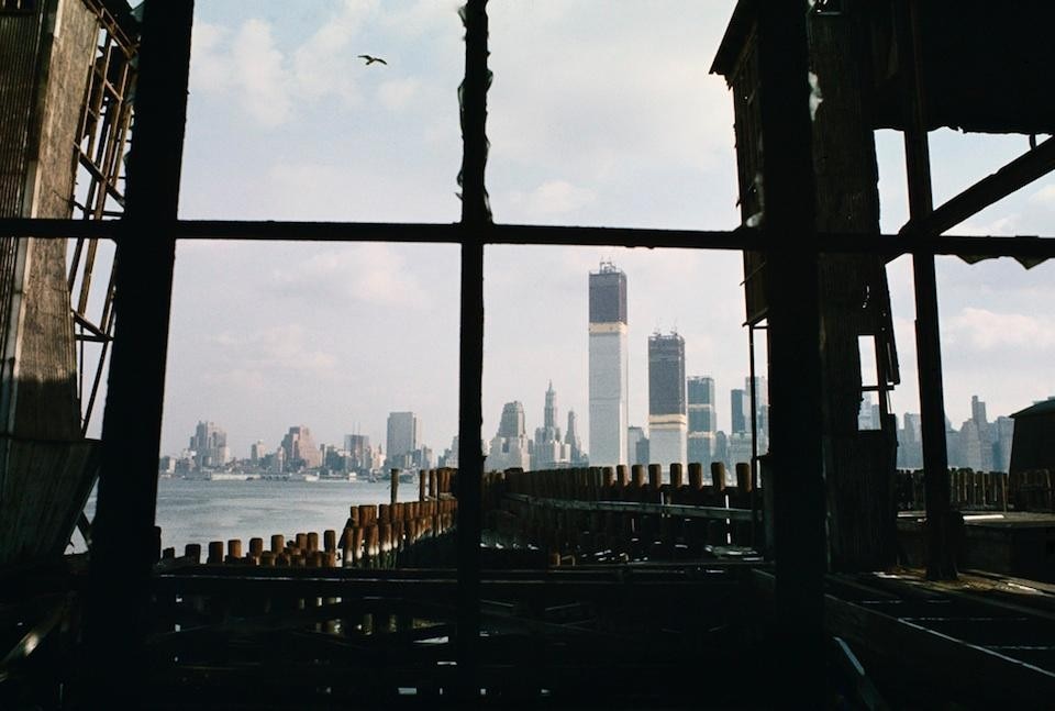 View from abandoned pier, Jersey City, 1970.