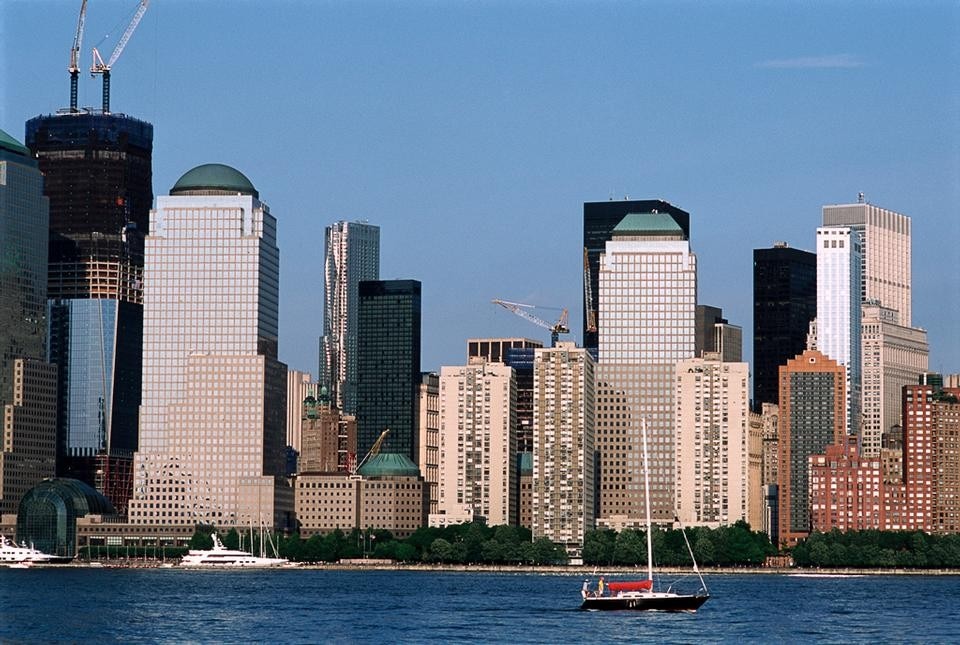 View from Exchange Place, Jersey City, New Jersey, 2011.