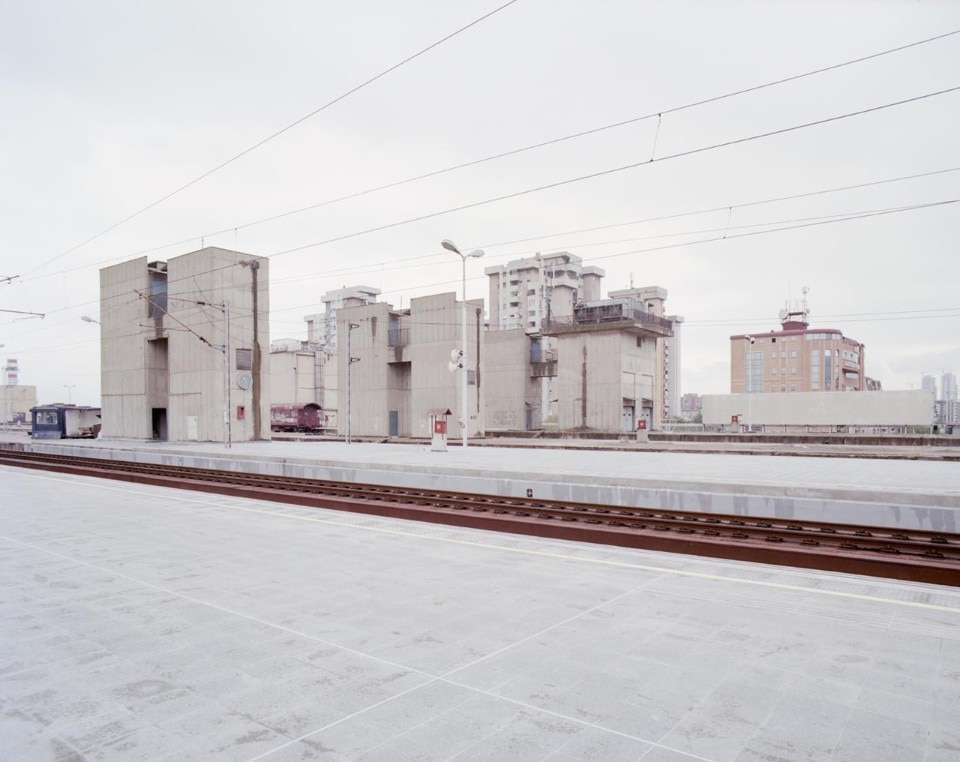 Anna Positano, Skopje. Central Train Station platform, designed according to Kenzo Tange’s plans by a group of young Japanese architects among which Arata Isozaki, 1966 Anna Positano, Skopje. Central Train Station platform, designed according to Kenzo Tange’s plans by a group of young Japanese architects among which Arata Isozaki, 1966