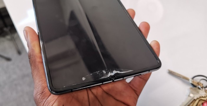 A broken Galaxy Fold A broken Galaxy Fold