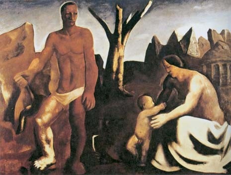 Mario Sironi’s 1929 painting <i>The Family</i>