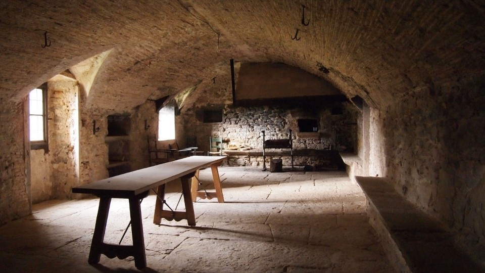 L'antica cucina all'interno di Las Heras