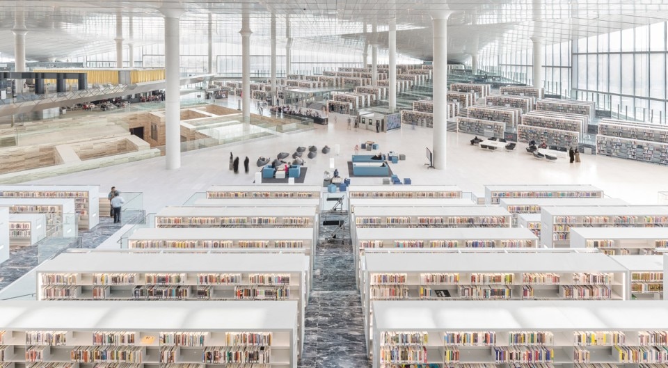 Qatar National Library, Doha, Qatar, 2018 (photo Delfino Sisto Legnani, Marco Cappelletti/OMA)
