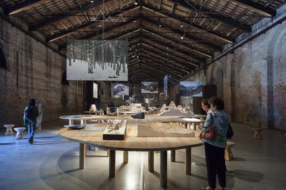 Arcipelago Italia, vista della mostra presso il padiglione Italia, 16. Mostra Internazionale di Architettura, La Biennale, Venezia, 2018