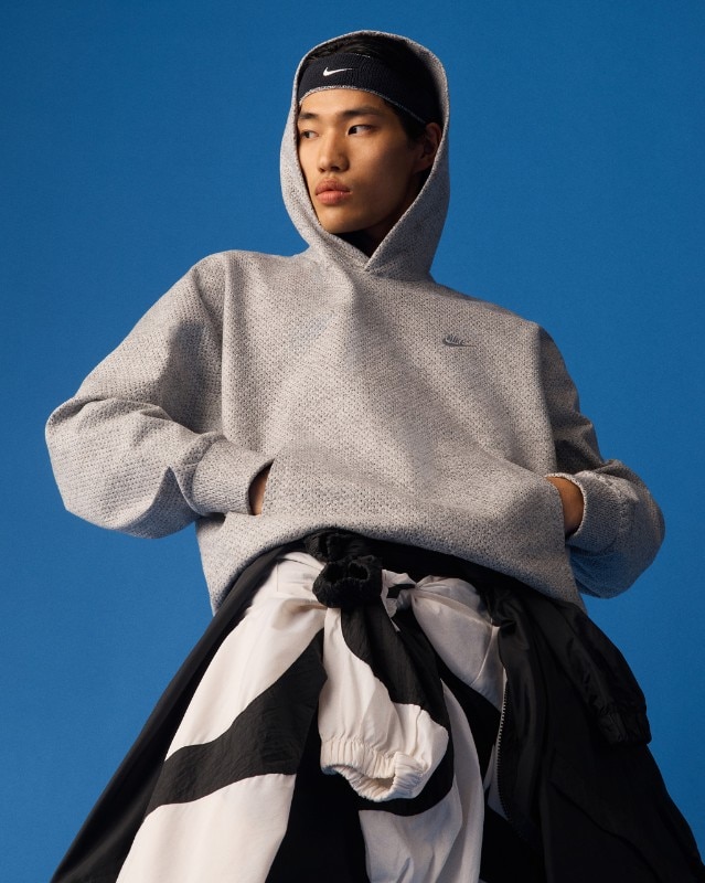 Nike Forward applied to the classic grey hoodie. Image courtesy of Nike, Inc. Nike Forward applied to the classic grey hoodie. Image courtesy of Nike, Inc.