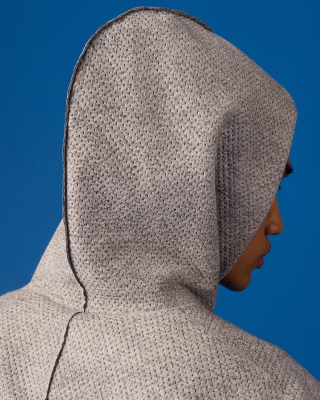 The pattern of Nike Forward fabrics is the result of "hacking the machine". Image courtesy of Nike, Inc. The pattern of Nike Forward fabrics is the result of "hacking the machine". Image courtesy of Nike, Inc.