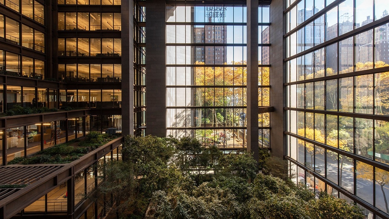 Domus Archive. A large office greenhouse the Ford Foundation