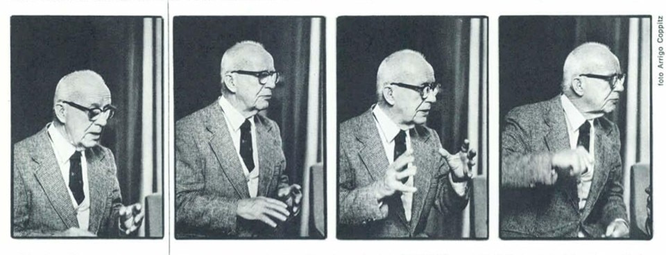 Richard Buckminster Fuller, Photo Arrigo Coppitz. In Domus 582, May 1978