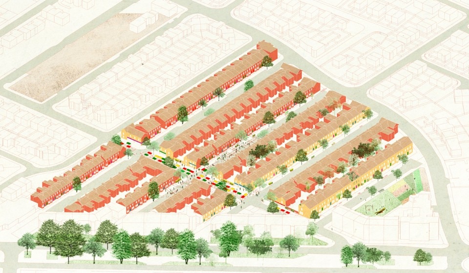 Assemble, Granby Four Streets, axonometric view