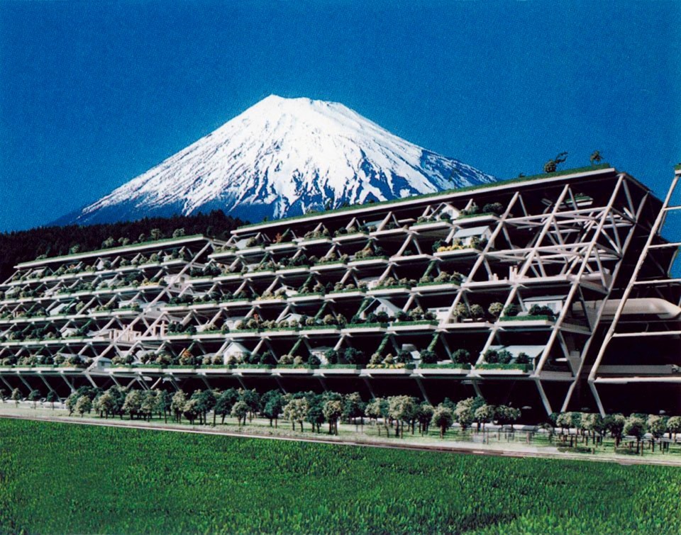 Kiyonori Kikutake, Statiform Structure Module, 1972. Collage