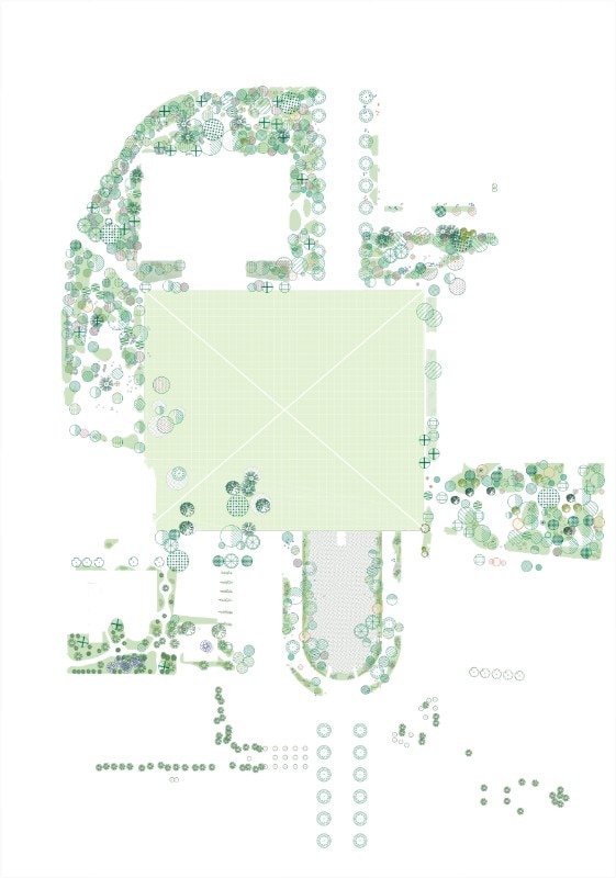51N4E, Skanderbeg Square, planimetria della vegetazione