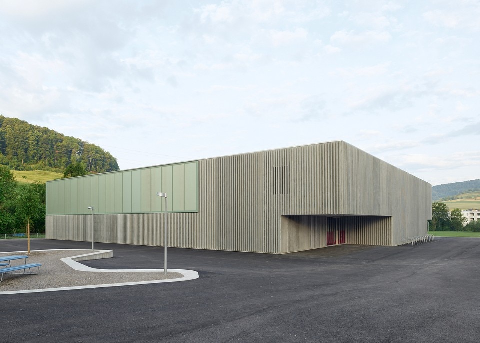 Gautschi Lenzin Schenker Architekten, Palazzetto dello sport a Ormalingen, Svizzera, 2018