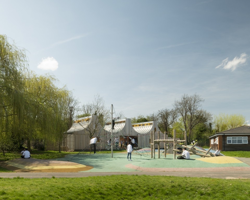 Studio Weave, Woodland Classrooms, Belvue School, Northolt, Gran Bretagna, 2017 