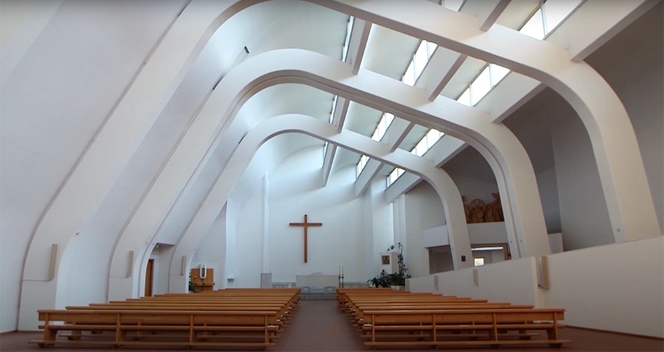 Alvar Aalto, chiesa di Santa Maria Assunta a Riola, 1978.