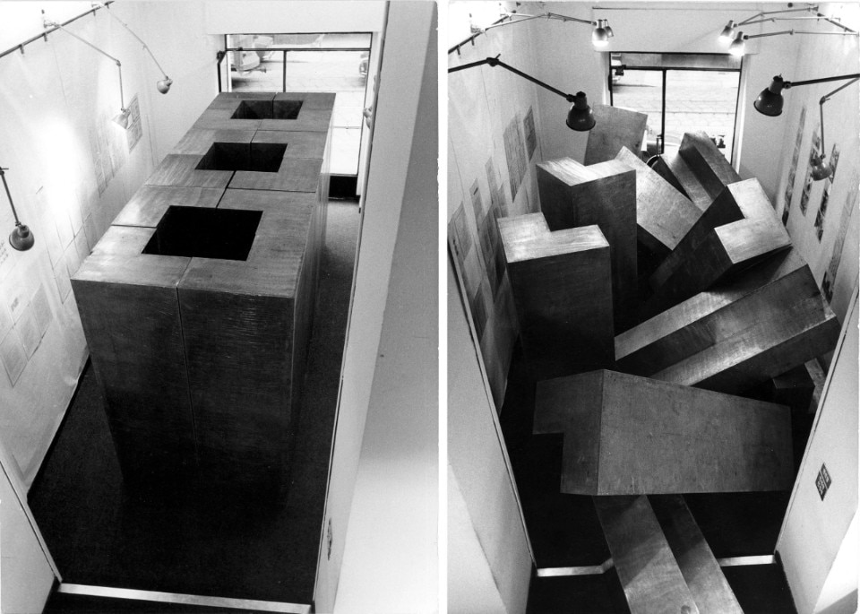 Nicola Carrino, Costruttivo trasformabile, 1974, Galleria di Porta Ticinese. Foto Giovanni Rubino