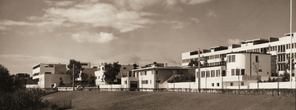 Quartiere Weissenhof, Stoccarda, 1927, in una cartolina d’epoca. Courtesy © Weissenhofmuseum Stuttgart