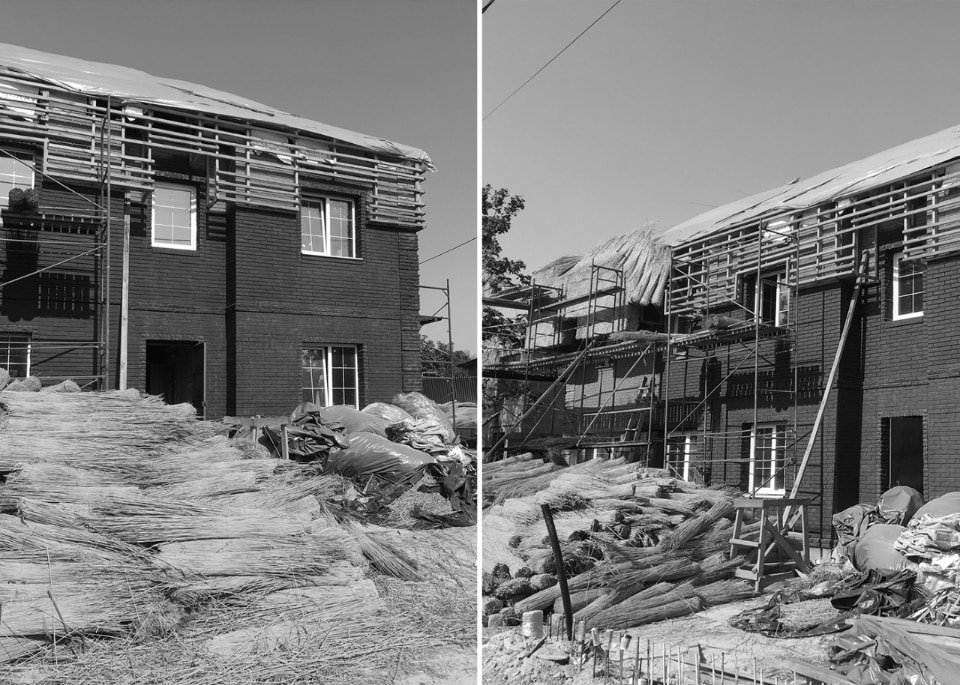 The house during renovations. Sergey Makhno Architects, Shkrub* House, Kozyn, Ukraine, 2019