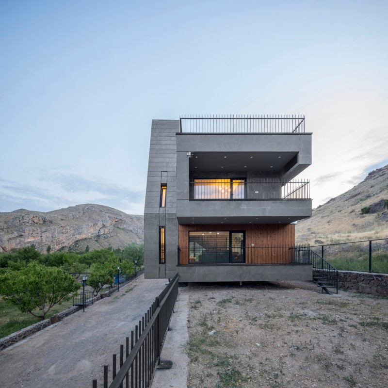White Cube Atelier, Gray Villa, Maku, West Azarbayjan province, Iran, 2020