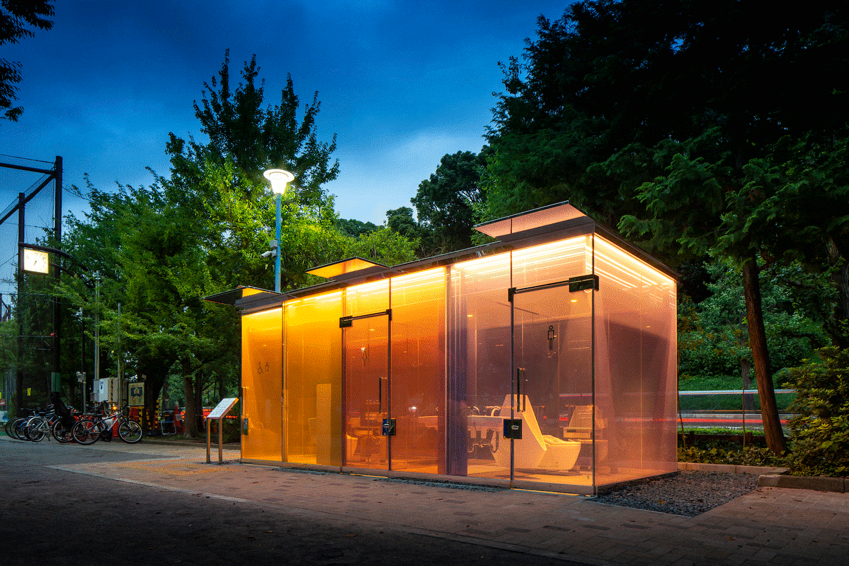 Glass that becomes opaque: the public toilets of Tokyo according to
