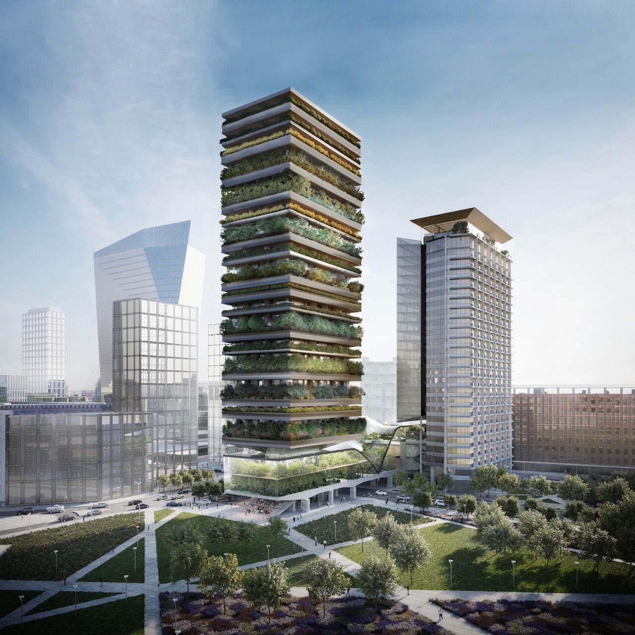 The botanical tower by Stefano Boeri and Diller Scofidio + Renfro for