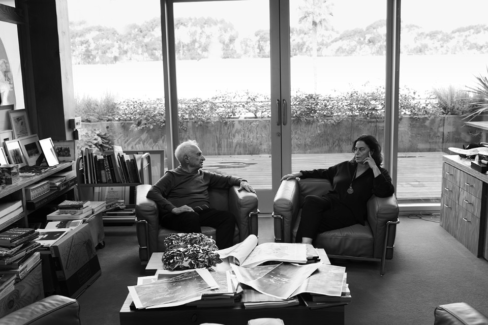 Maja Hoffman, founder of the Luma Foundation, and Frank Gehry. Photo Annie Leibovitz