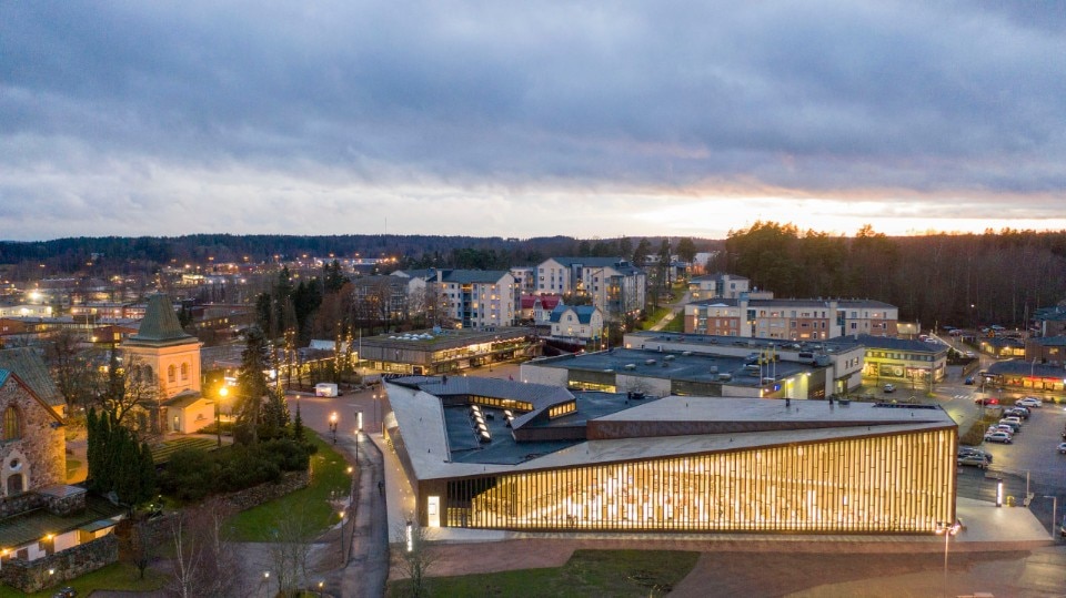 JKMM architects, Biblioteca di Kirkkonummi, Kirkkonummi, Finlandia 2020. Foto: Marc Goodwin