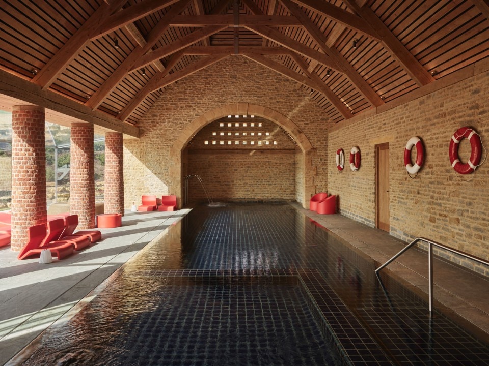 Richard Parr Associates, Farmyard at The Newt, Somerset, UK 2021: Pool Barn. Photo Rich Stapleton