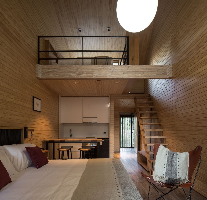 AM Arquitectura, Anoka Apart Hotel Boutique, Frutillar, Cile 2021. Foto Nicolas Saieh AM Arquitectura, Anoka Apart Hotel Boutique, Frutillar, Cile 2021. Foto Nicolas Saieh