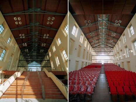 Due vedute dell’interno dell’auditorium. Foto Luigi Vasini 




