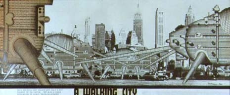 Ron Herron, A Walking City, New York, 1964. Foto Ben Blackwell