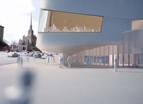 L’ingresso su Hennepin Avenue. Foto © Herzog & de Meuron, aprile 2002 