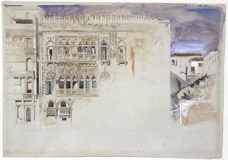 John Ruskin, <i>Cà d'Oro</i>, Venezia, 1845. Copyright The Ruskin Foundation
