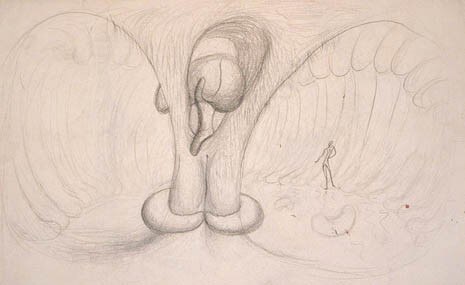 Salvador Dalí, <i>Senza Titolo. Arquitectura surrealista. Arcors blandos</i>, 1937. Copyright Fundació Gala-Salvador Dalí
