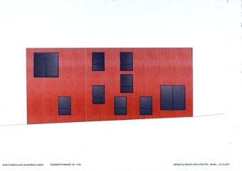 House 6, Architect Roger Diener, Basel. Prospetto.
© Diener & Diener Architects, Basel

