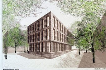 House 8, Architect Max Dudler, Berlin. Prospettiva.
© Max Dudler, Berlin

