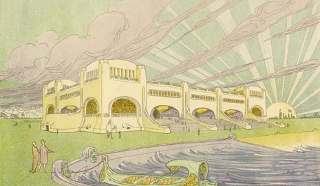Henri Sauvage architecte, progetto per i bagni pubblici sulla spiaggia di Algeri, 1901. Copyright © Institut français d’architecture / Direction des archives de France