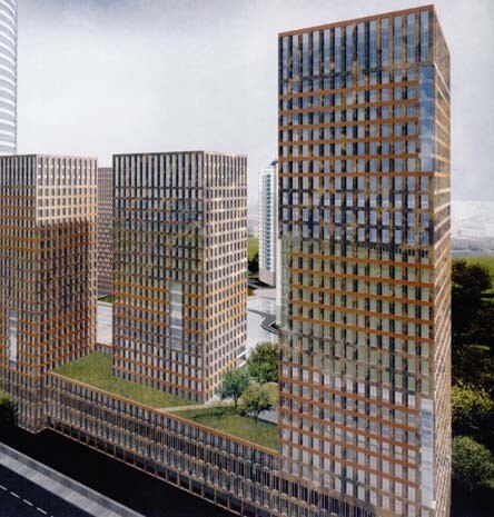 Progetto per il complesso residenziale Mega Hall a Pechino, 2002
