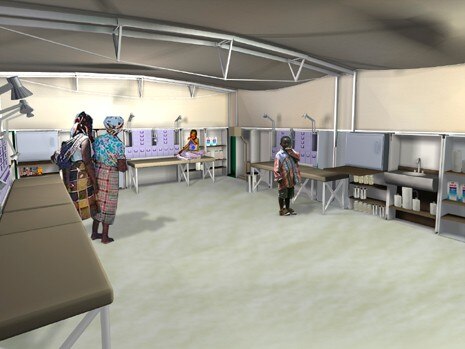 I due designer hanno seguito un approccio pragmatico che ha spezzato l'unità medica nelle sue parti costituenti, in modo che fossero facilmente trasportabili 
