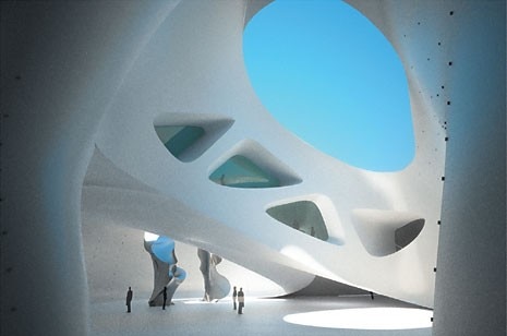 La grande volta aperta verso il mare copre una vasta area per manifestazioni ed eventi