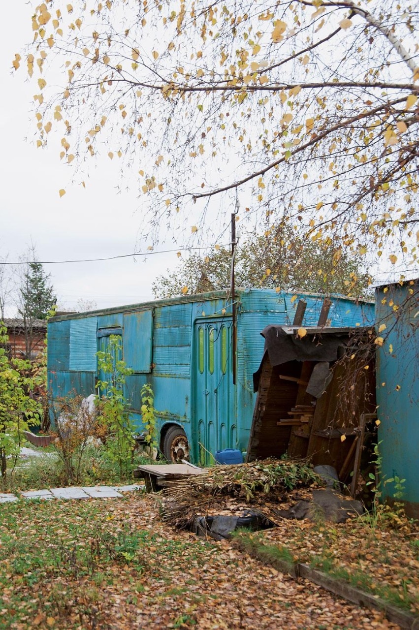 Gli autobus possono presentare
facciate coperte con i pannelli laterali delle portiere
o sono camuffati da capanni da giardino