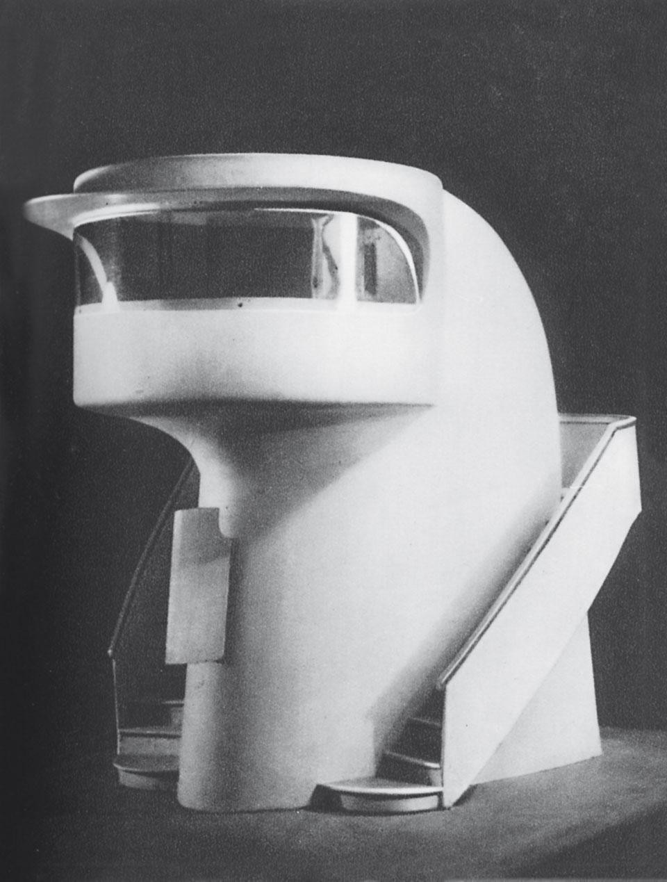 Modello di un padiglione per il controllo cronometrico, progettato da Guglielmo Giuliano per il concorso delle  Olimpiadi di Berlino del 1936